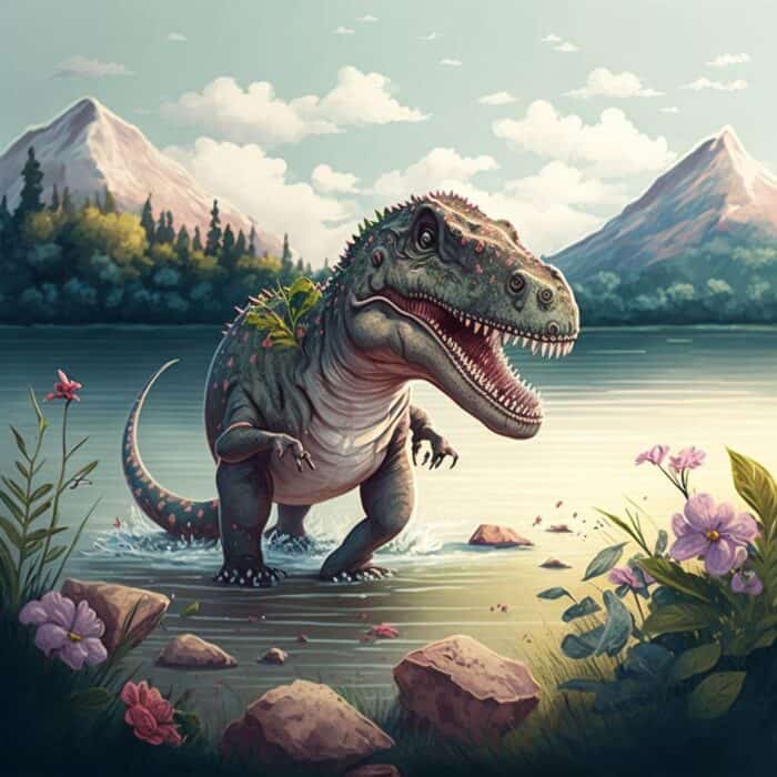 Pohádka - T-Rex u jezera