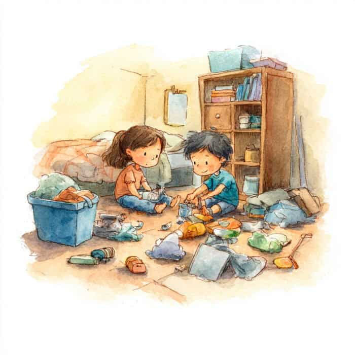 Pohádka na dobrou noc - Nepořádek v pokojíku