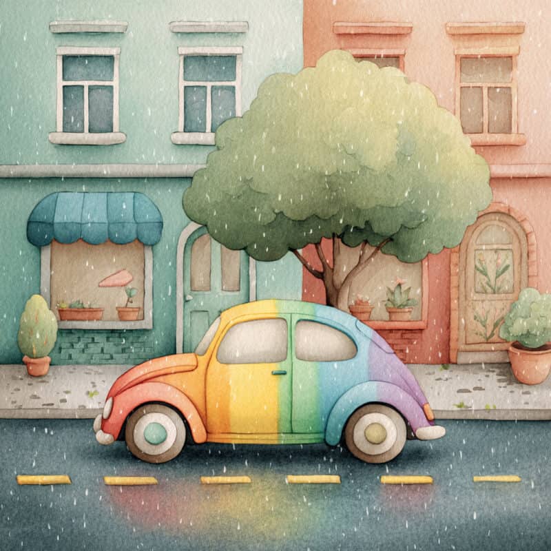 Pohádka ke čtení - O autíčku, které si vybíralo barvu