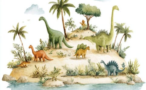 Pohádka na dobrou noc - Dinosauří ostrov a hledání pramene