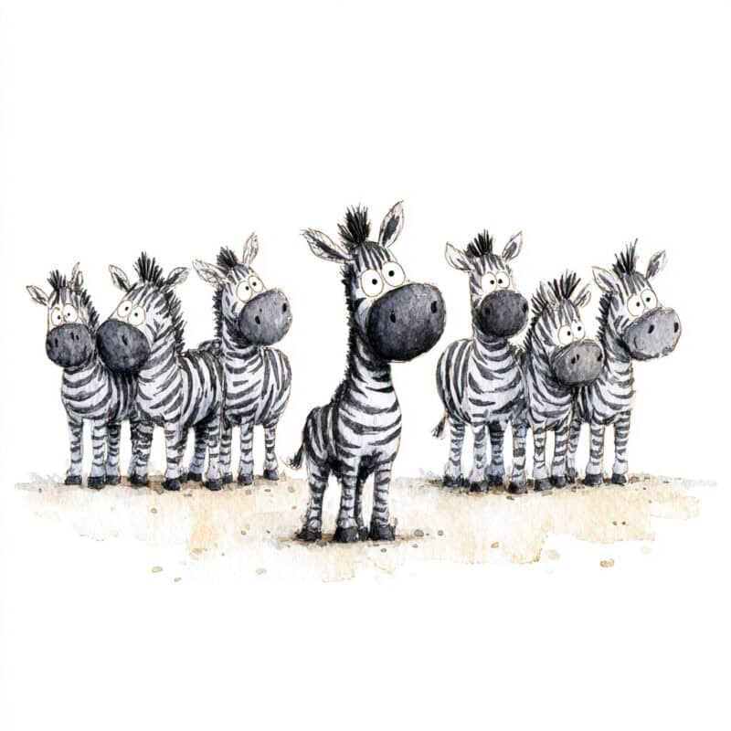 Pohádka pro děti - Jak zebra začala mít ráda své pruhy