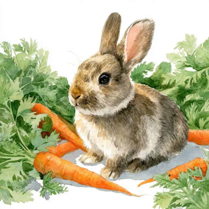 Pohádka na dobrou noc - Divoký králík Nosík a tajemství obřích mrkví