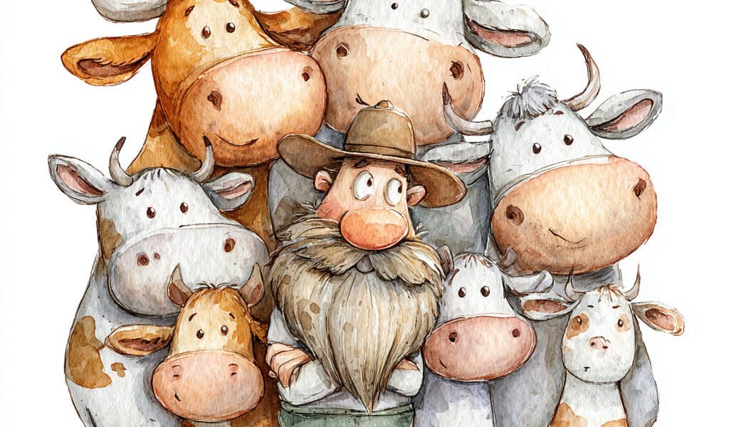Pohádka ke čtení - Farmář Petr a jeho stádo kraviček
