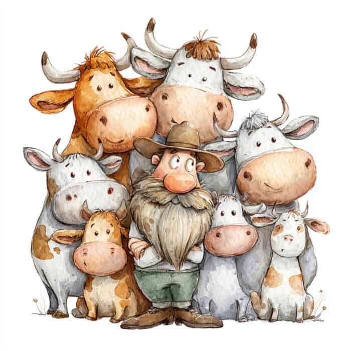 Pohádka ke čtení - Farmář Petr a jeho stádo kraviček