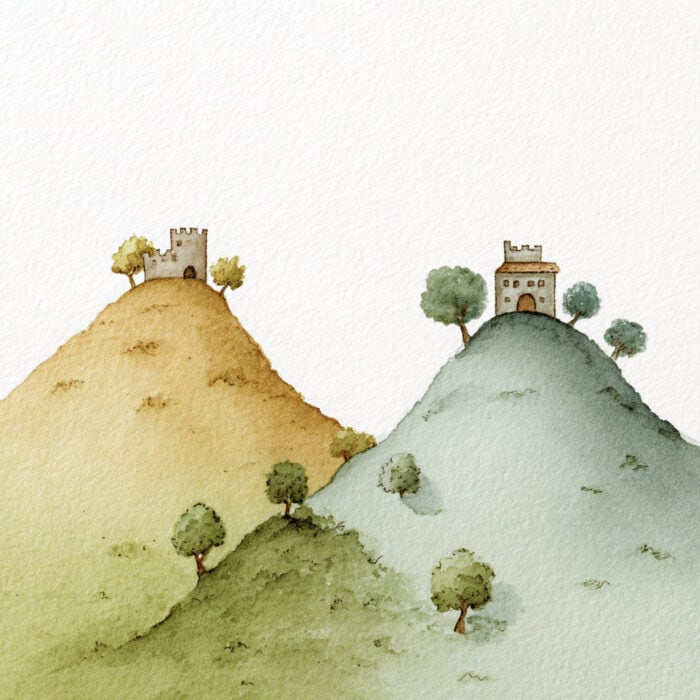 Pohádka ke čtení - Pohádka o hradech na dvou kopcích