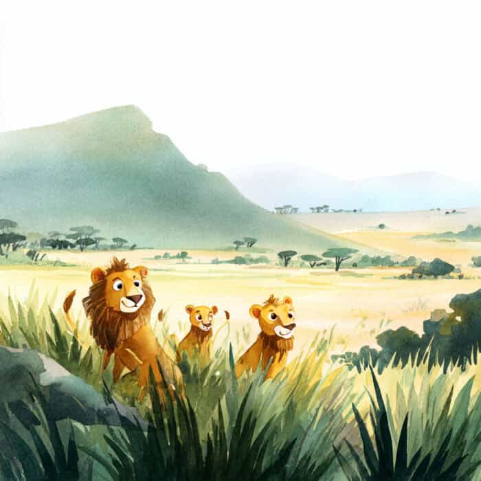 Pohádka na dobrou noc - Jak lvíče Zanda zjistilo, kdo je nejsilnější ze smečky